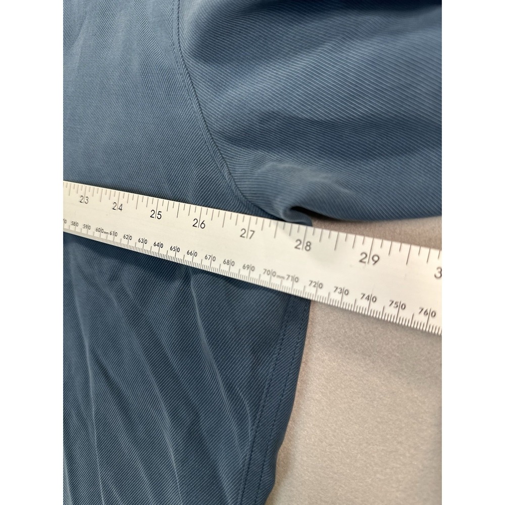 Tommy Bahama Mens XXL Blue Silk Long Sleeve Button Up Camp Shirt Pick Stitch - Picture 6 of 9
